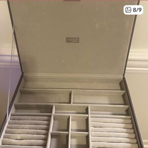 The Container Store Superstacker, taupe, lidded box